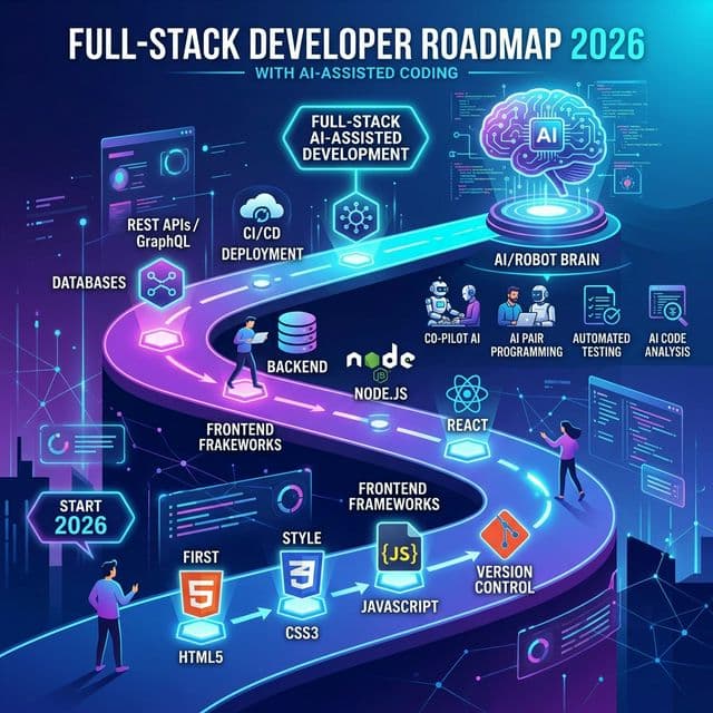 The 2026 Full-Stack Roadmap: Why You Must Learn AI-Assisted Coding Today